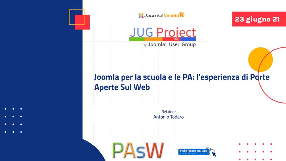 Copertina presentazione webconference per JUG Project